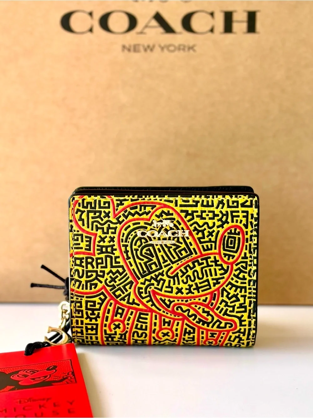 Coach Disney Mickey Mouse X Keith Haring Snap Wallet